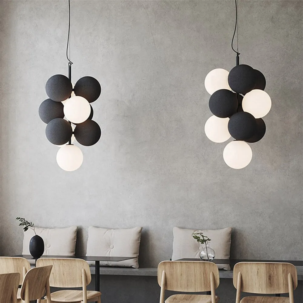 New Nordic Glass Ball Chandelier - Stylish Pendant Lamp for Dining, Living Room, and Bedroom