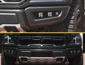 Offroad Alliance - Triple Bezel Fog Light Kit w/ Diode Dynamics SS3 Sport Lights - 2017-2020 Raptor