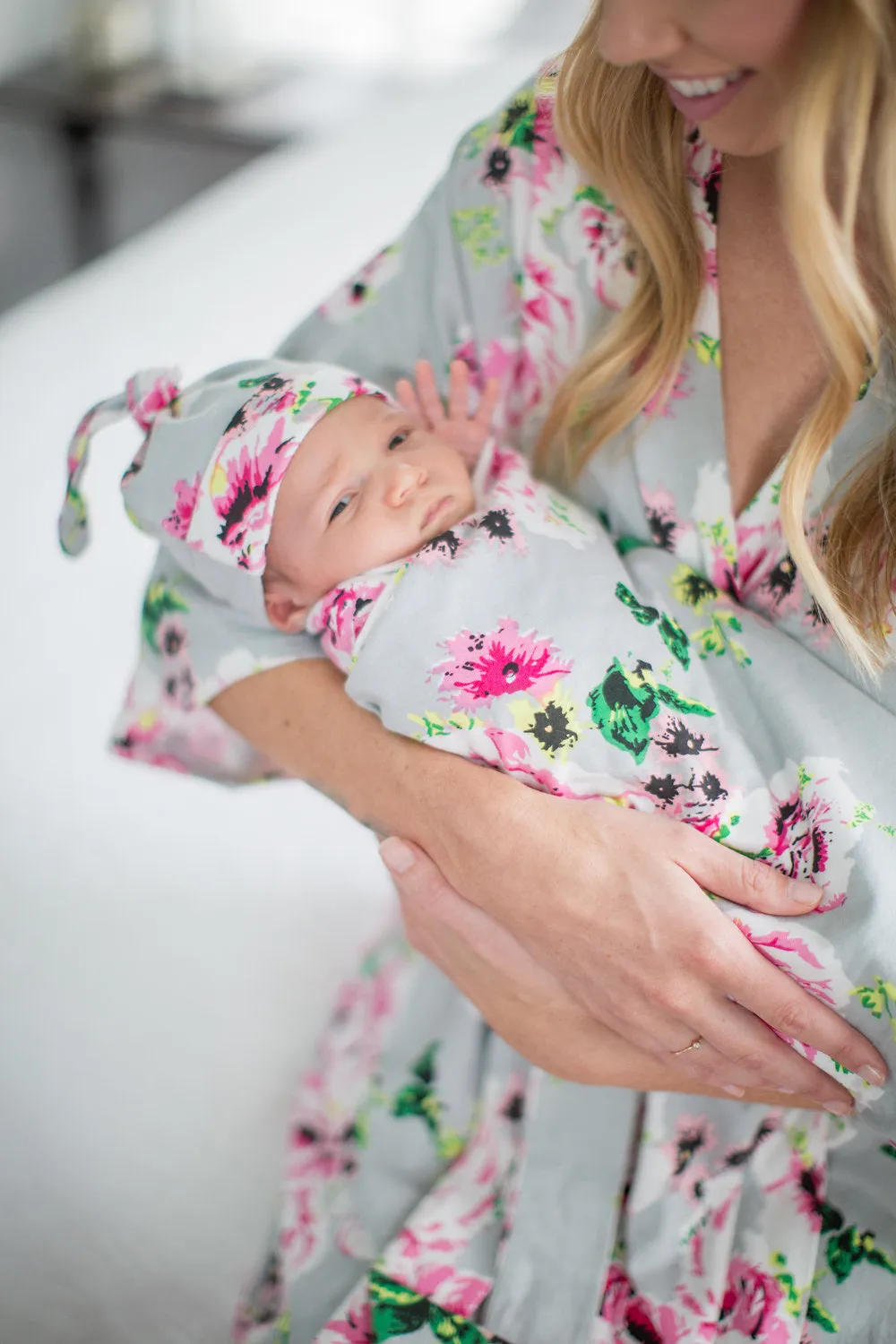 Olivia Robe, Dad Hat, and Baby Swaddle & Hat Set