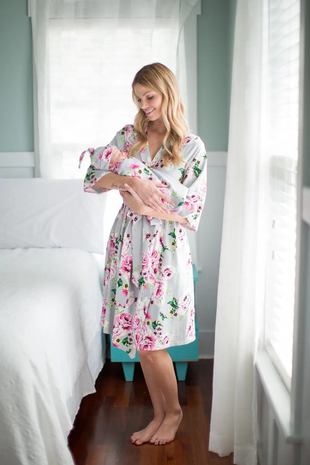 Olivia Robe, Dad Hat, and Baby Swaddle & Hat Set