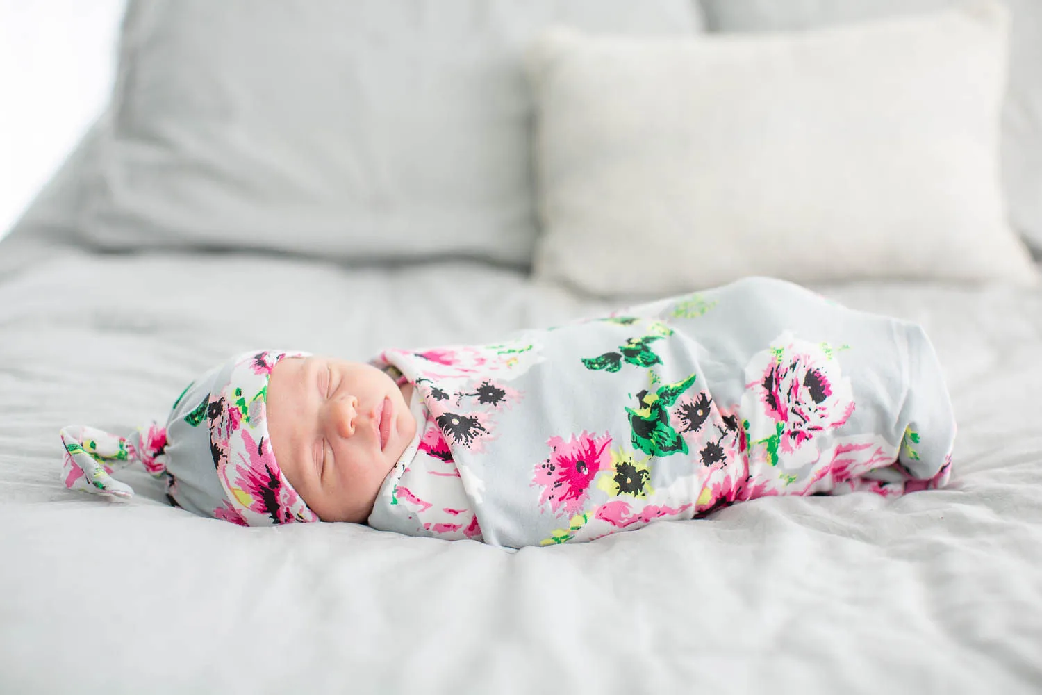 Olivia Robe, Dad Hat, and Baby Swaddle & Hat Set