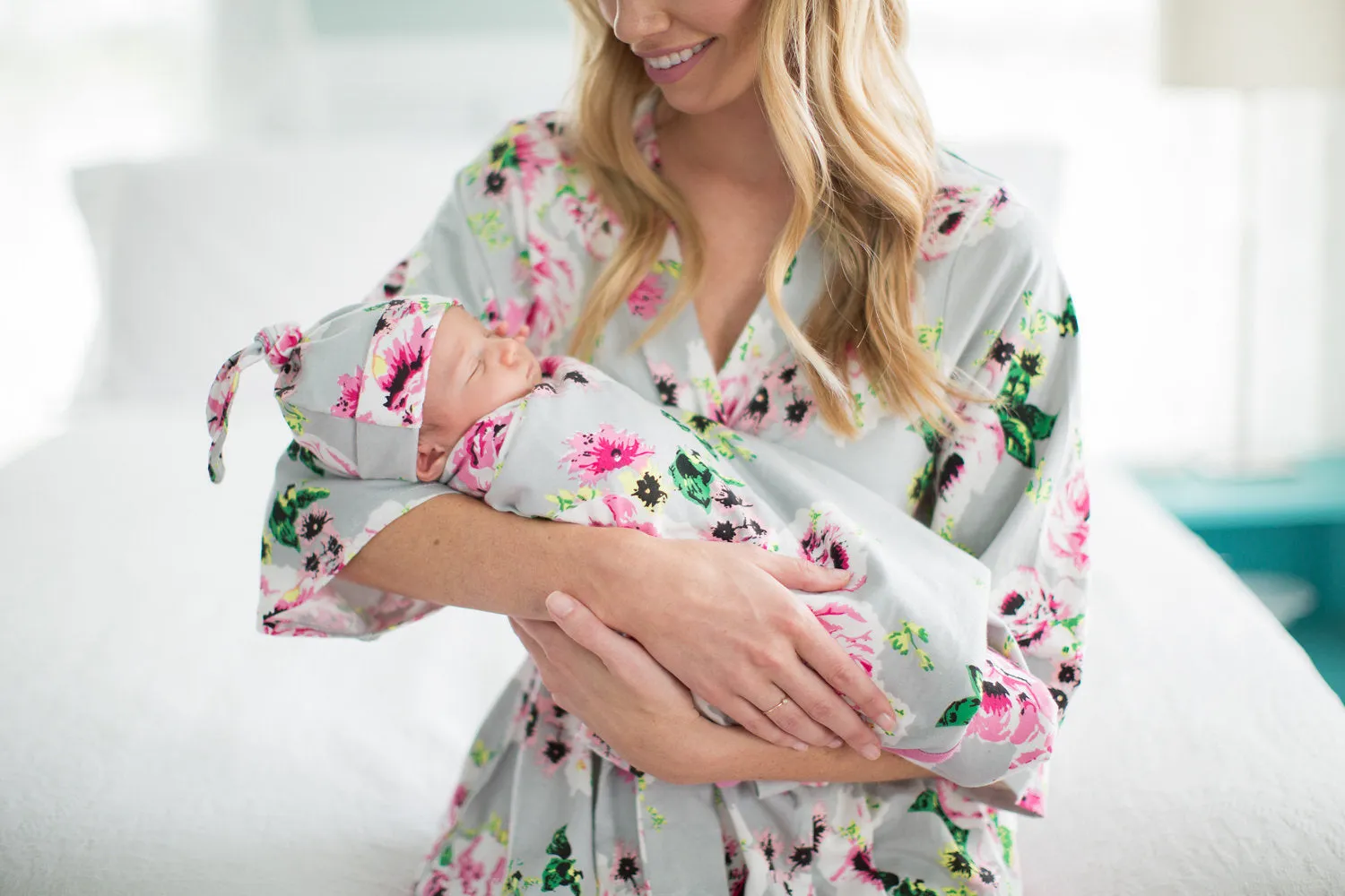 Olivia Robe, Dad Hat, and Baby Swaddle & Hat Set