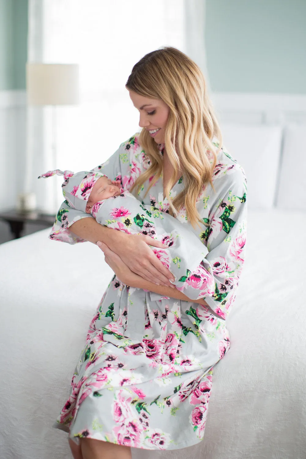Olivia Robe, Dad Hat, and Baby Swaddle & Hat Set