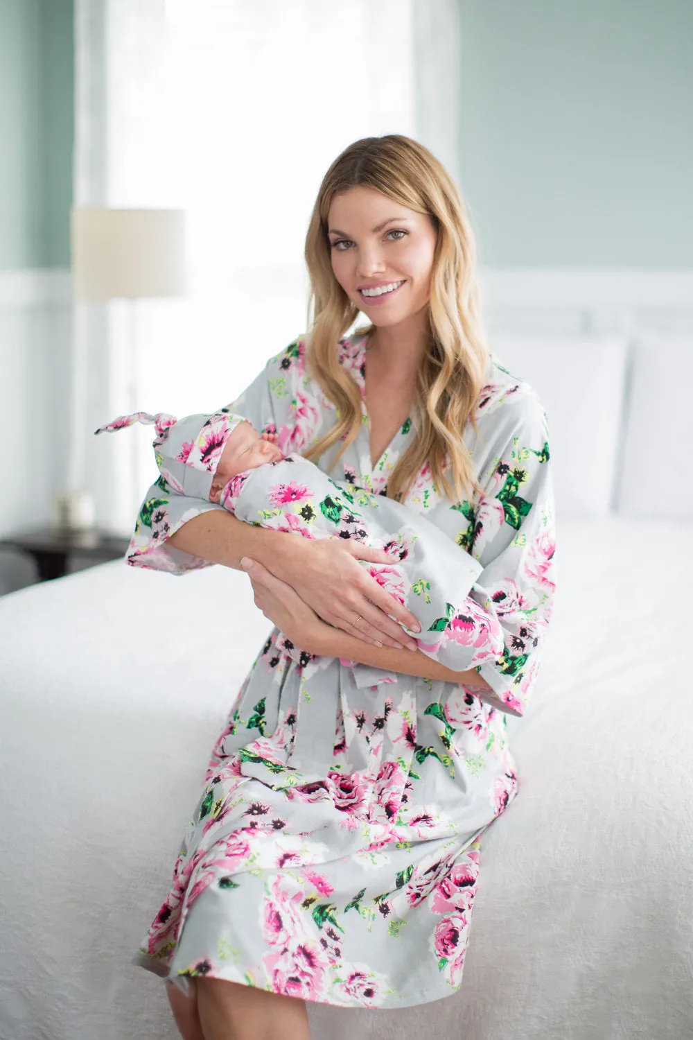 Olivia Robe, Dad Hat, and Baby Swaddle & Hat Set