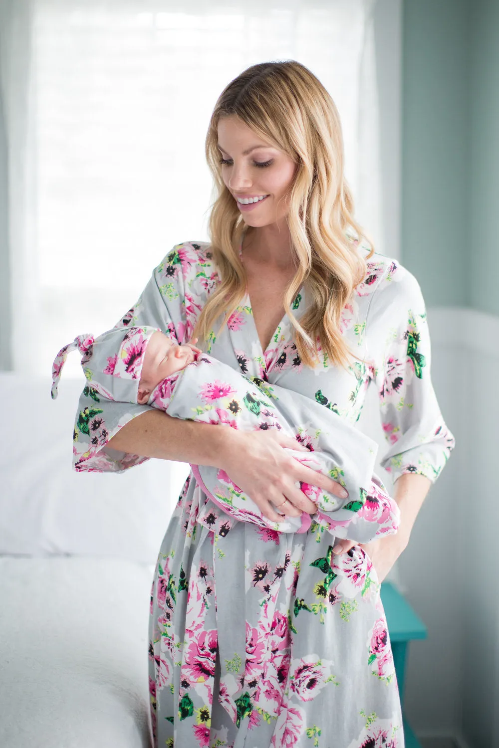 Olivia Robe, Dad Hat, and Baby Swaddle & Hat Set