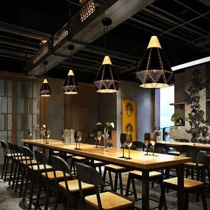 Pendant Lights Modern Lighting Lamps Diamond Shape Starry Metal Modern Lamp For Kitchen Island Dinning Living Room Decoration