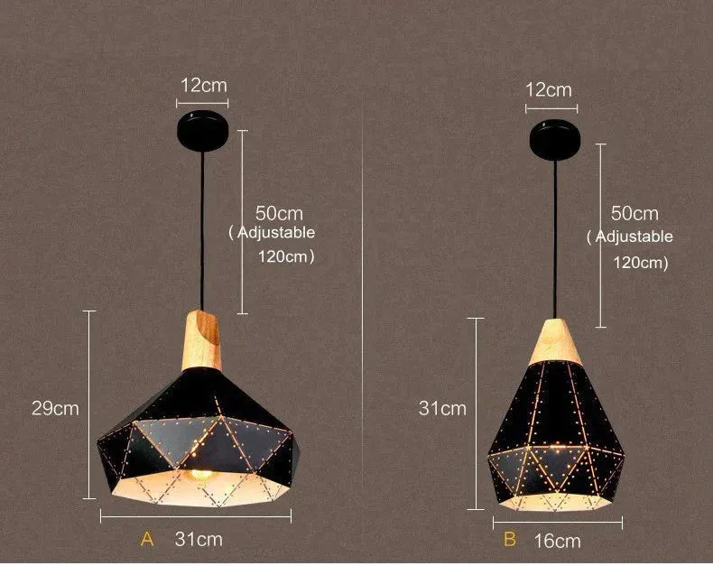 Pendant Lights Modern Lighting Lamps Diamond Shape Starry Metal Modern Lamp For Kitchen Island Dinning Living Room Decoration