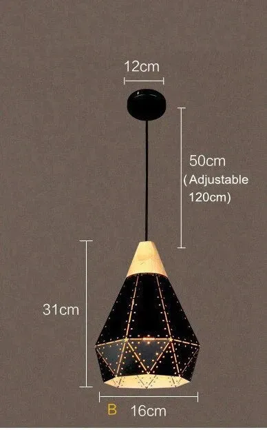 Pendant Lights Modern Lighting Lamps Diamond Shape Starry Metal Modern Lamp For Kitchen Island Dinning Living Room Decoration