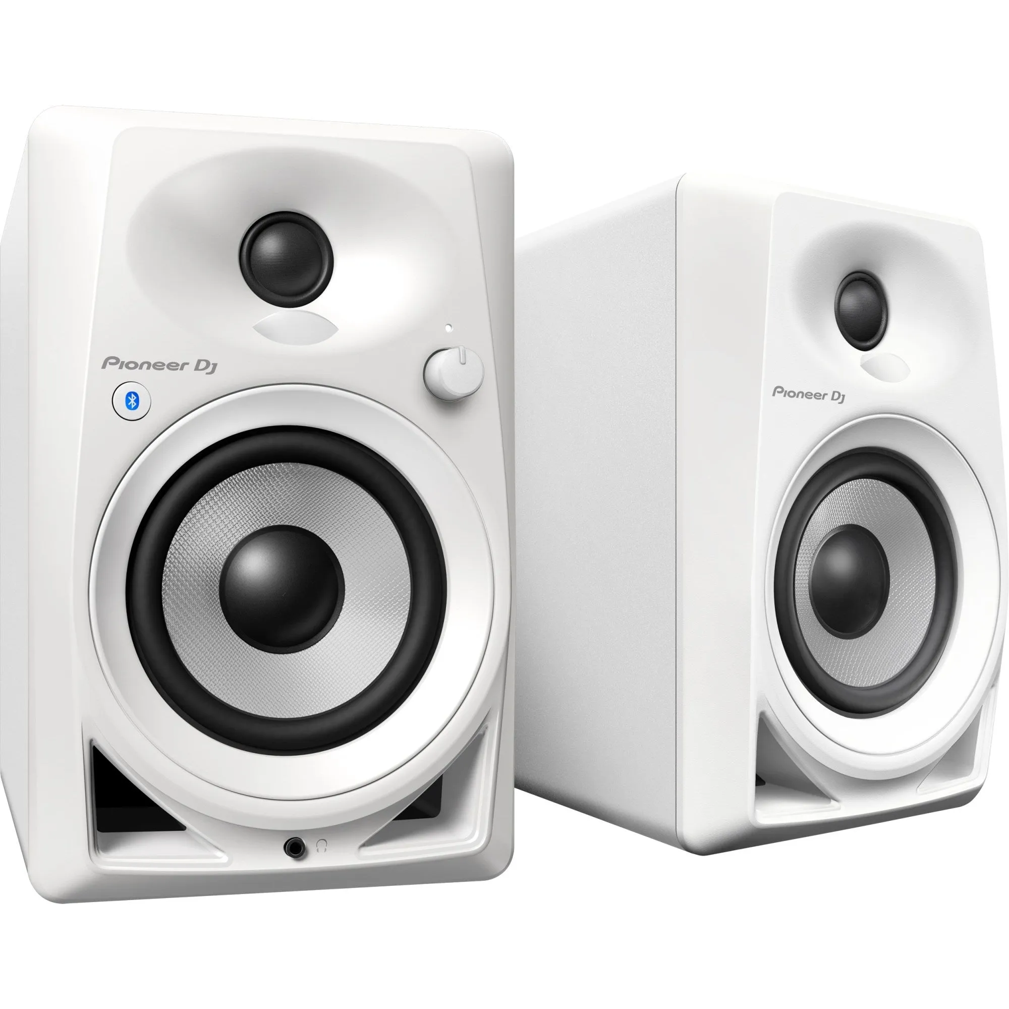 Pioneer DJ DM-40BT-W 4” Desktop Monitor System with Bluetooth Connectivity, White