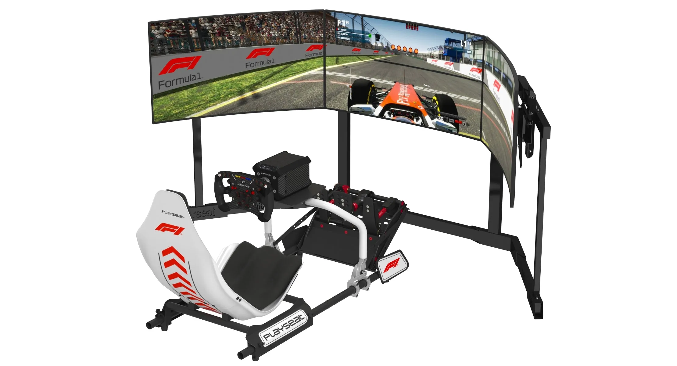 Playseat Formula Instinct F1 Edition Racing Simulator Seat with 3 Monitors 3D Model