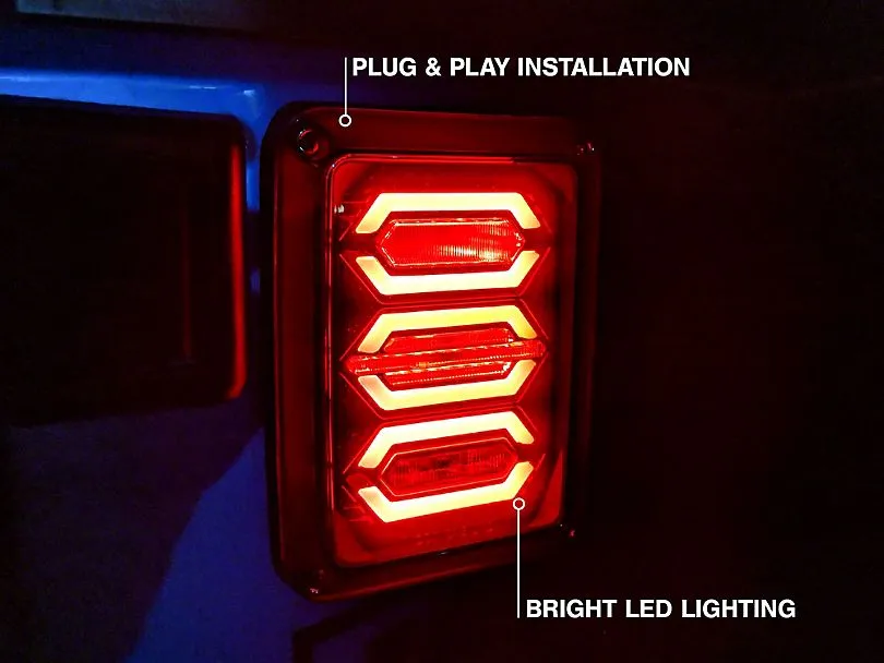 Raxiom Tail Lights Jeep Wrangler JK (2007-2018) Axial Series Vision / LED V1 / LED V2 / JL Style / Axial Series