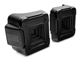 Raxiom Tail Lights Jeep Wrangler JL (18-23) [Axial Series Plateau] Black Housing / Smoked Lens