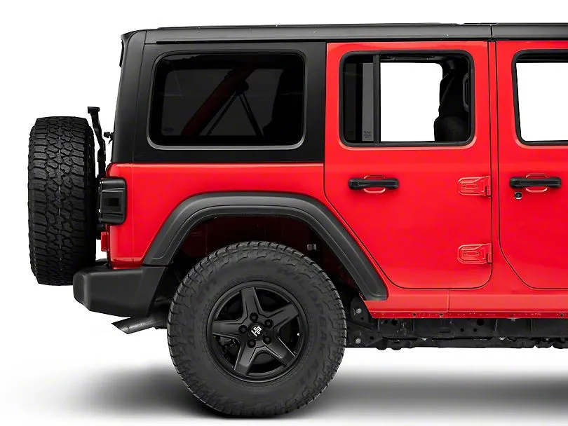 Raxiom Tail Lights Jeep Wrangler JL (18-23) [Axial Series Plateau] Black Housing / Smoked Lens
