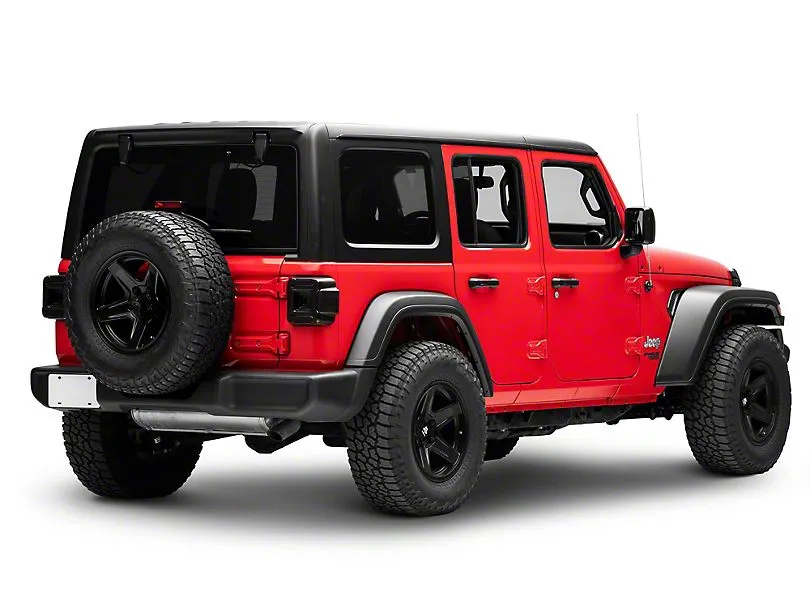 Raxiom Tail Lights Jeep Wrangler JL (18-23) [Axial Series Plateau] Black Housing / Smoked Lens