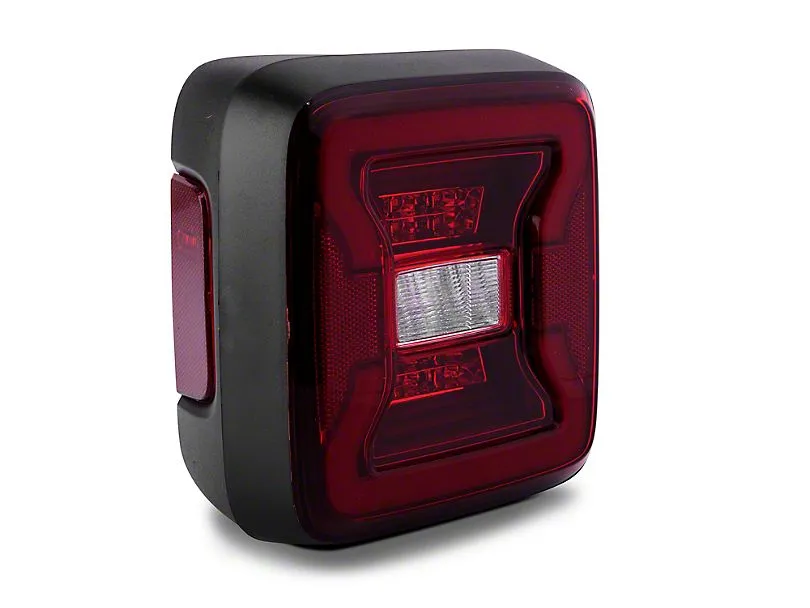 Raxiom Tail Lights Jeep Wrangler JL (18-23) [w/ Factory Halogen Lights] Black Housing / Smoked or Red Lens