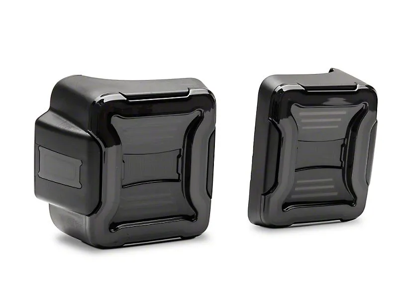 Raxiom Tail Lights Jeep Wrangler JL (18-23) [w/ Factory Halogen Lights] Black Housing / Smoked or Red Lens