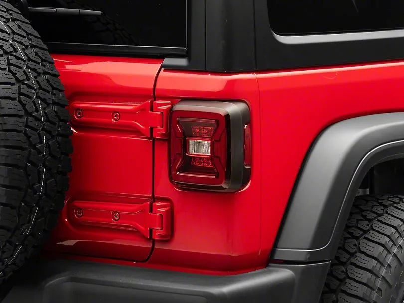 Raxiom Tail Lights Jeep Wrangler JL (18-23) [w/ Factory Halogen Lights] Black Housing / Smoked or Red Lens