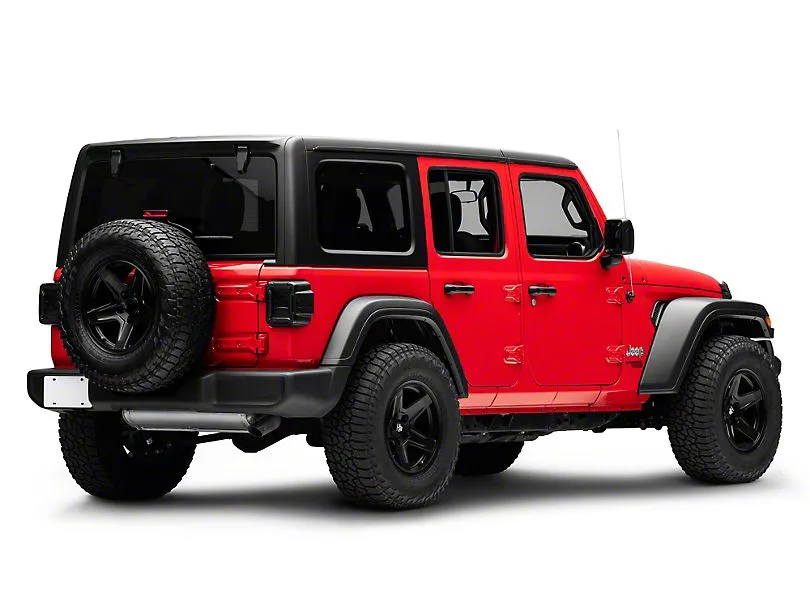 Raxiom Tail Lights Jeep Wrangler JL (18-23) [w/ Factory Halogen Lights] Black Housing / Smoked or Red Lens