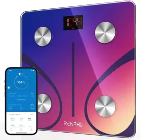 RENPHO Scale for Body Weight, Battery-Free Solar Power Digital Bathroom Smart Scale Bluetooth Body Fat Scale, Body Composition Monitor with App 400lbs - Elis Solar