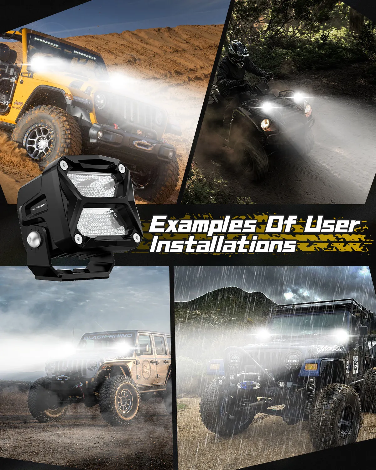 Rock Series | 3-inch LED Pod Lights Flood Lights