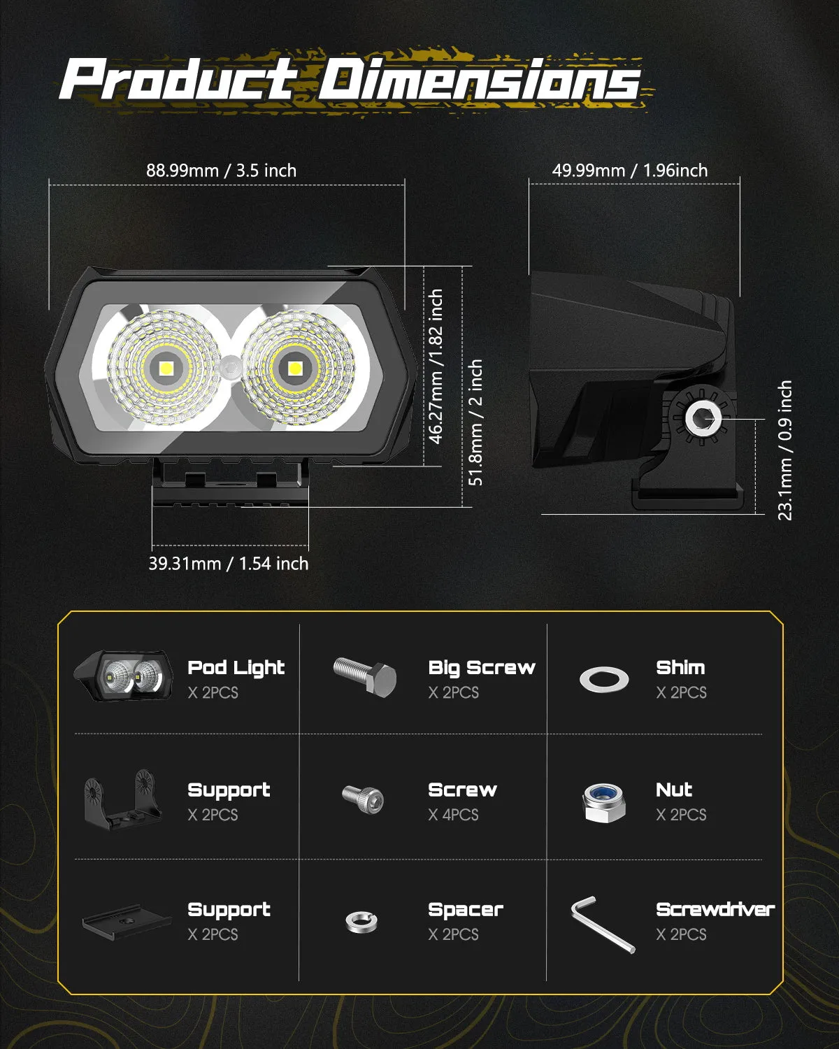 Rock Series | 3.5-inch LED Pod Lights