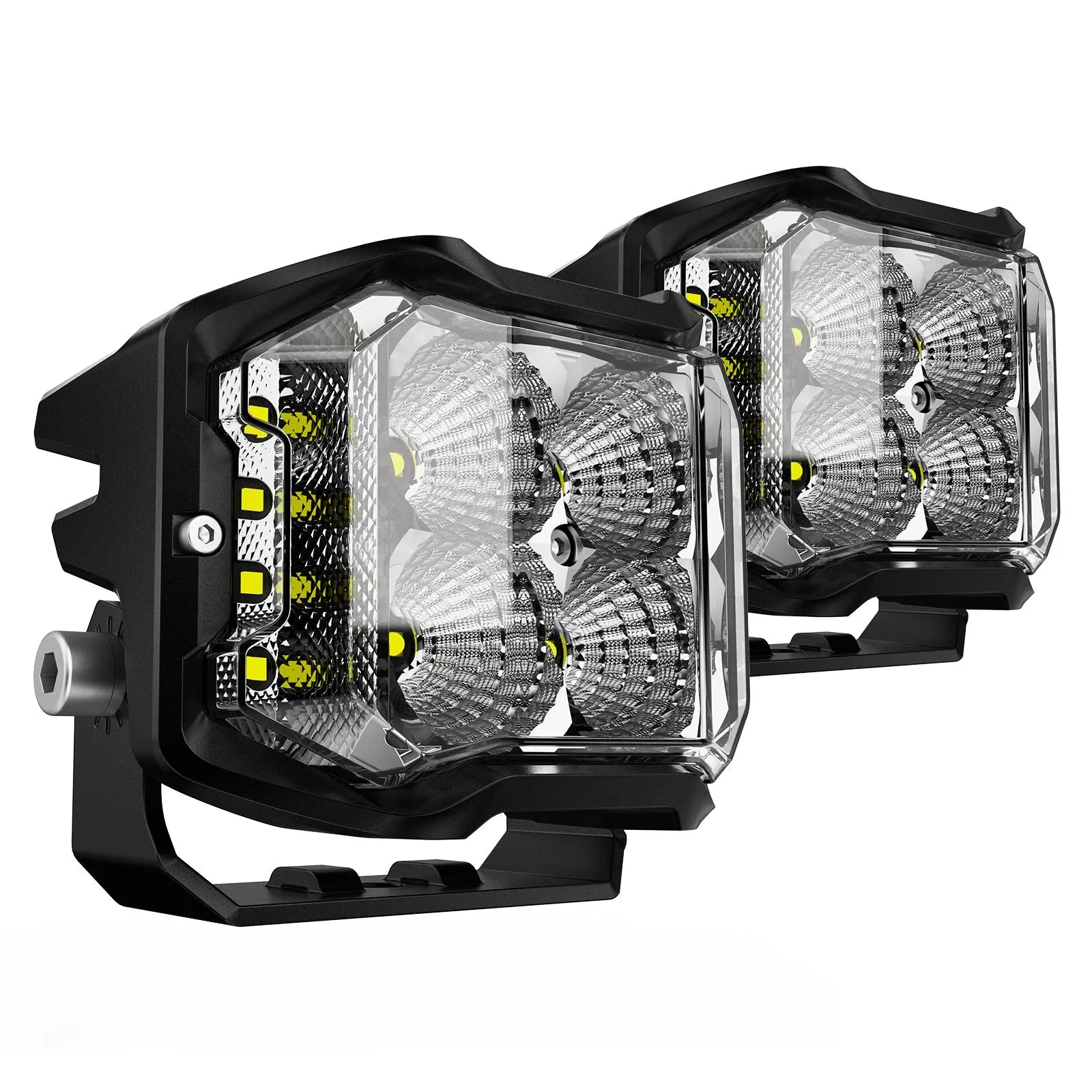 Rock Series | 4-inch LED Pod Flood Lights with Side Lights