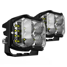 Rock Series | 4-inch LED Pod Flood Lights with Side Lights