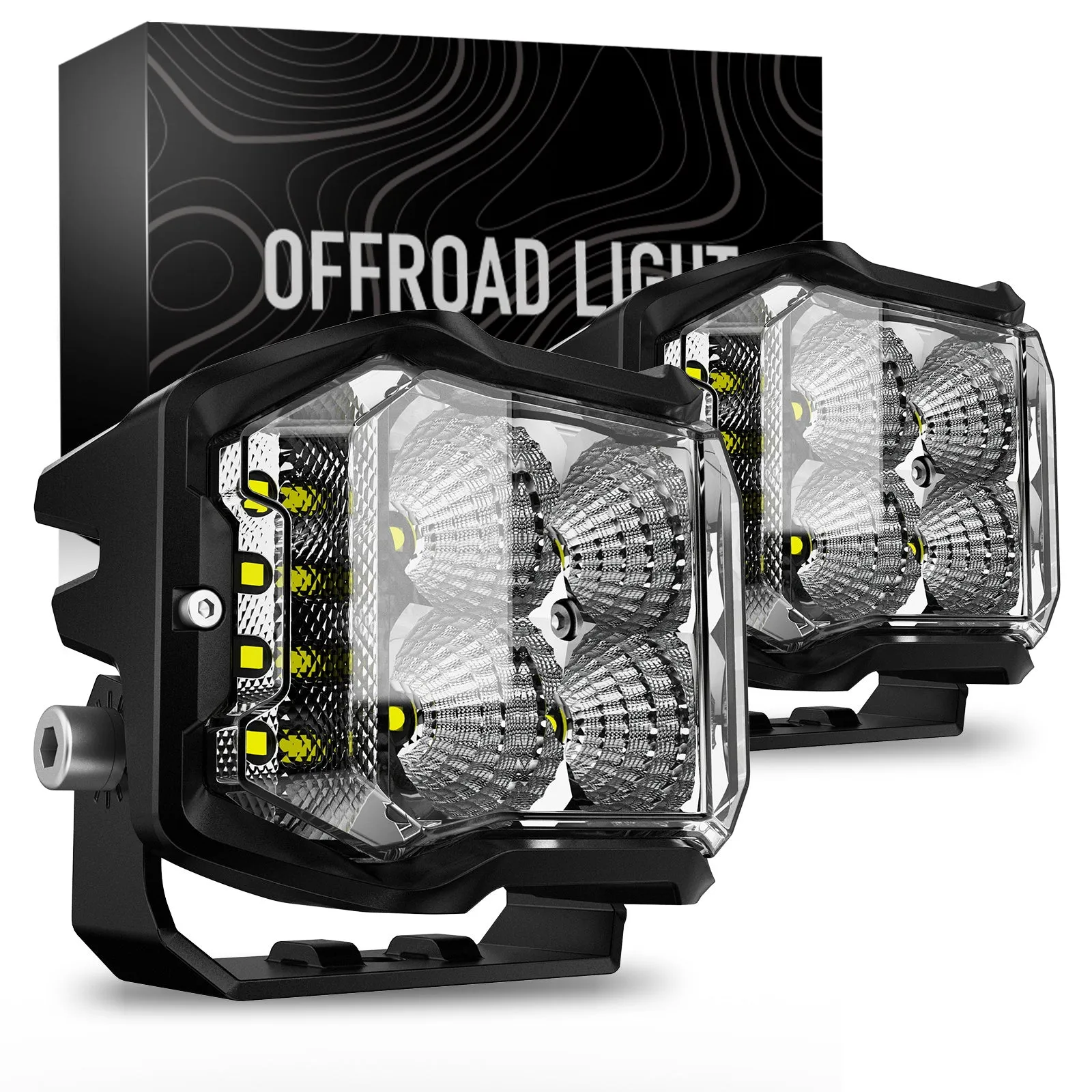 Rock Series | 4-inch LED Pod Flood Lights with Side Lights