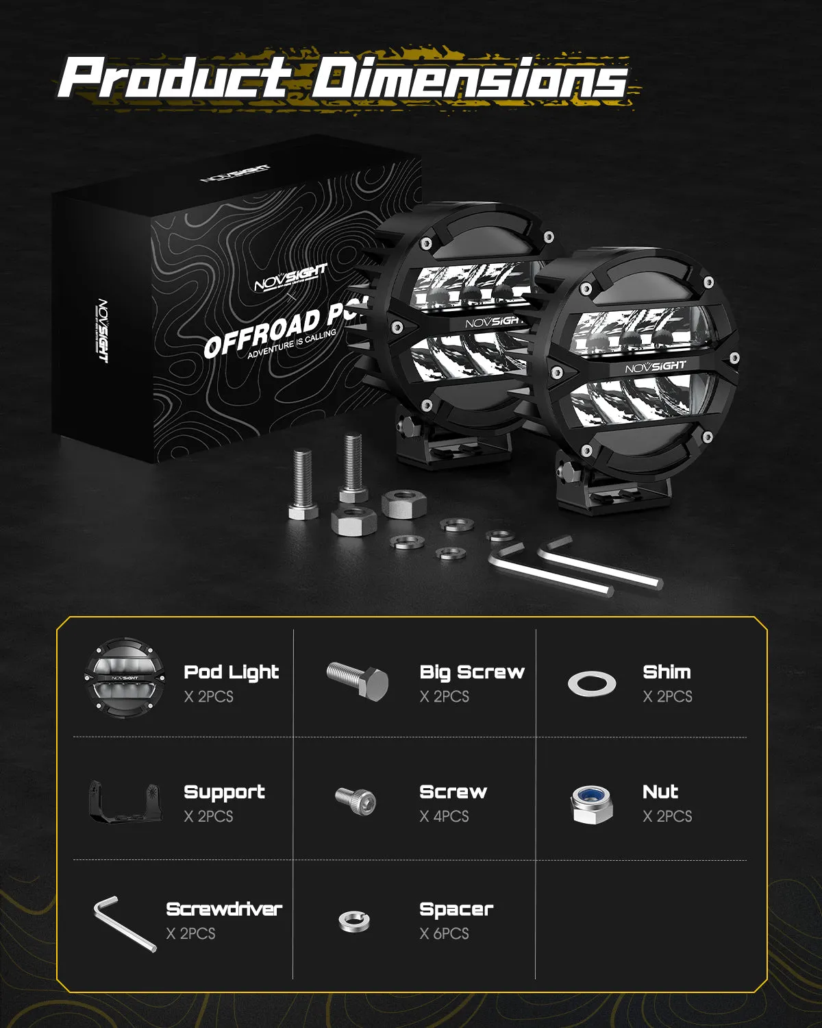 Rock Series | 5-inch LED Pod Round Lights