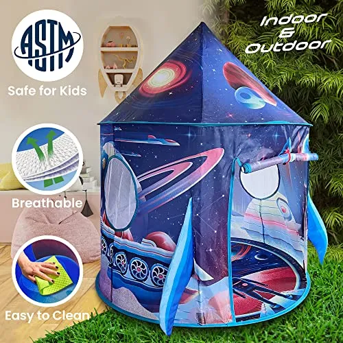 Rocket Ship Play Tent With Blast Off Button Rocket Tent Rocket Ship Toys