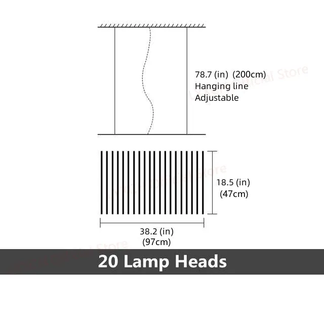 Rotatable Light Bars Chandelier: Illuminate Your Space