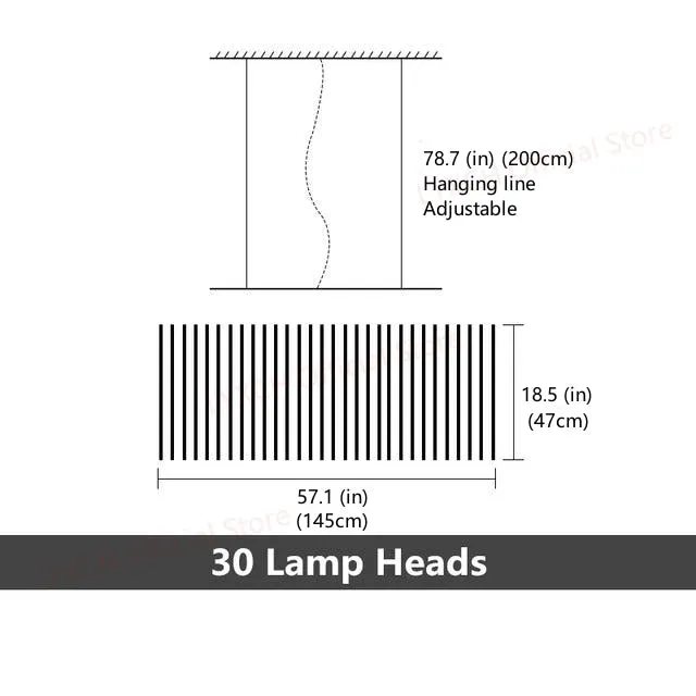 Rotatable Light Bars Chandelier: Illuminate Your Space