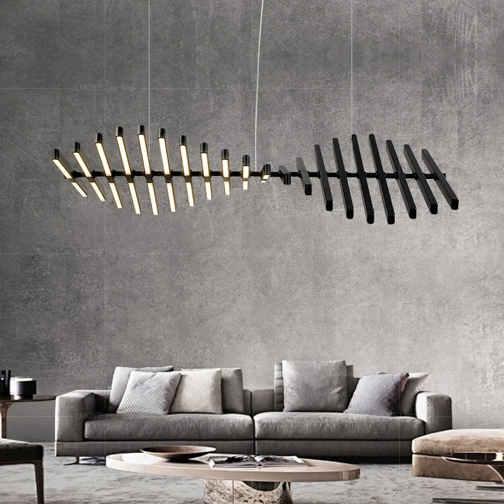 Rotatable Light Bars Chandelier: Illuminate Your Space