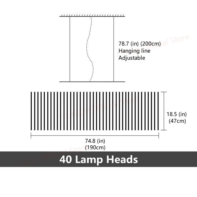 Rotatable Light Bars Chandelier: Illuminate Your Space