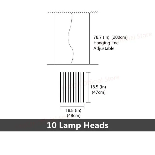 Rotatable Light Bars Chandelier: Illuminate Your Space