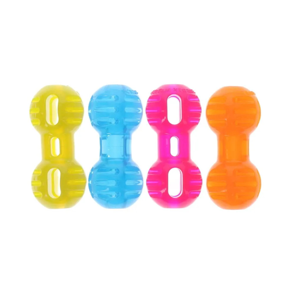 Scream Xtreme Treat Dumbbell Dog Toy Blue Medium/Large