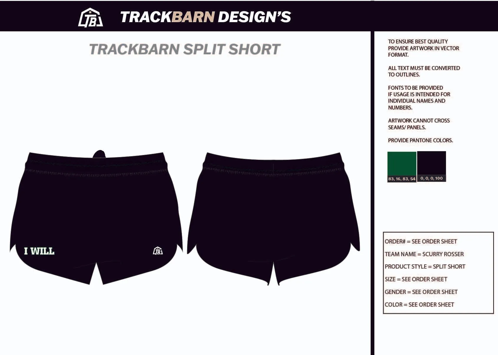 Scurry-Rosser- Youth Split Track Short