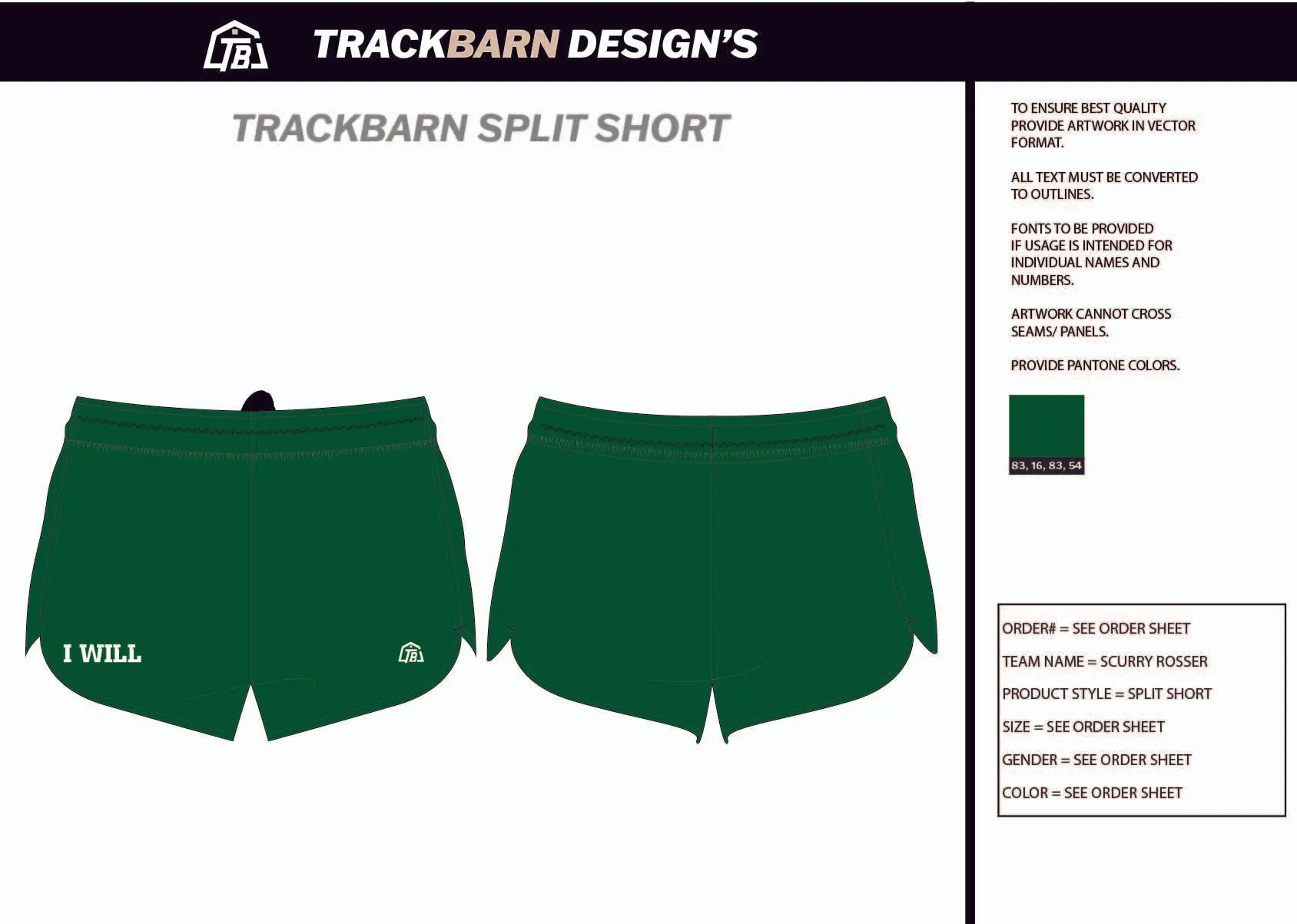 Scurry-Rosser- Youth Split Track Short