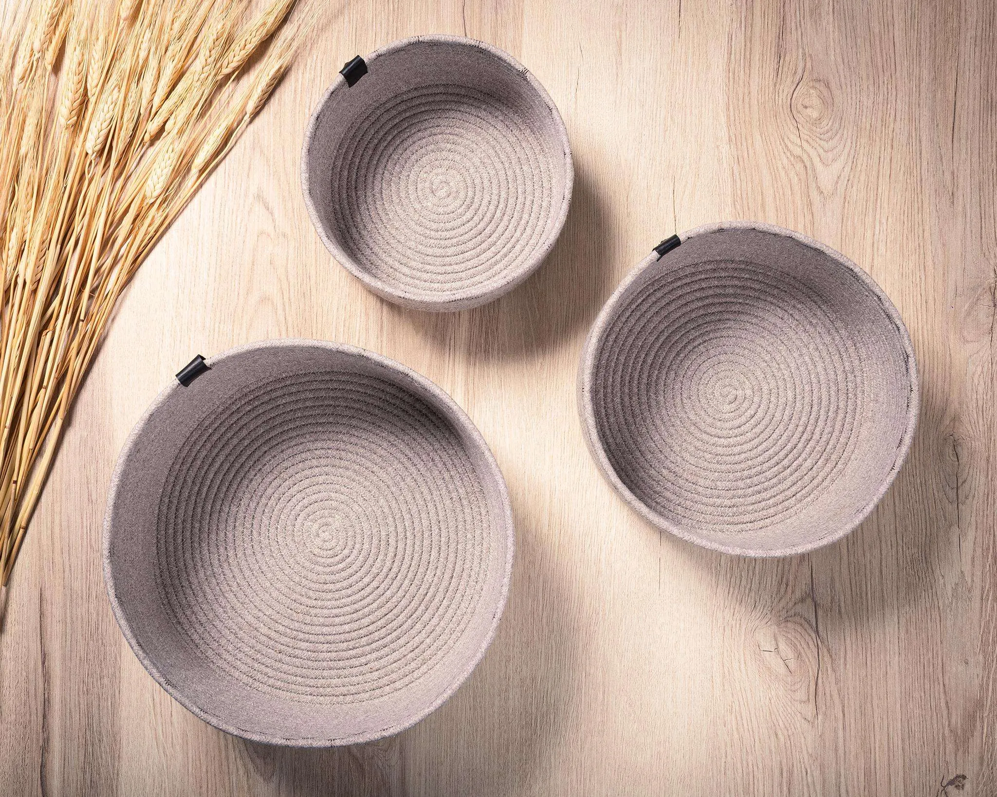 Set of Light Grey Cotton Organizers