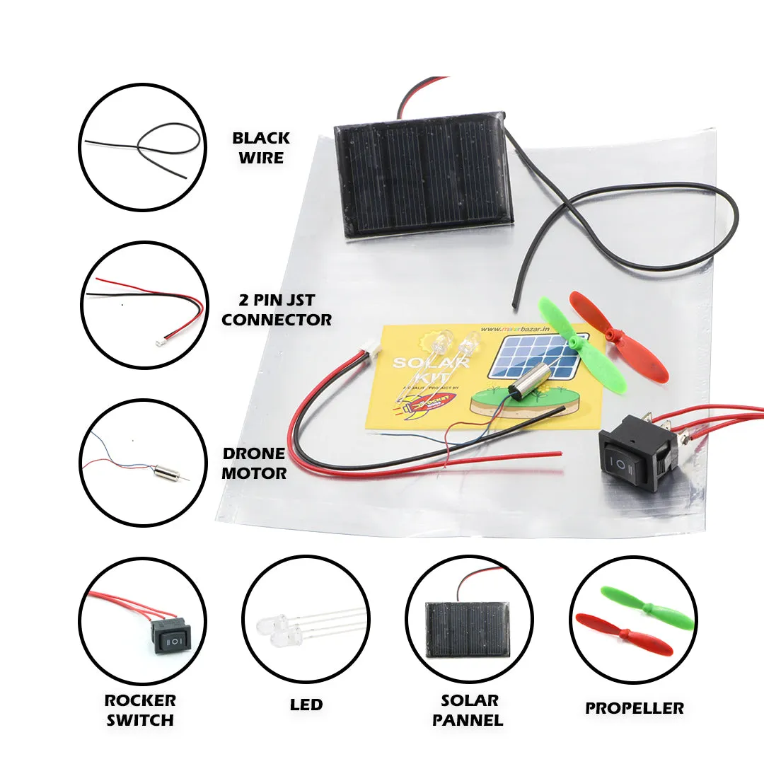 Solar Energy Powered DIY Mini Fan   LED Experiment Kit