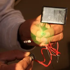 Solar Energy Powered DIY Mini Fan   LED Experiment Kit
