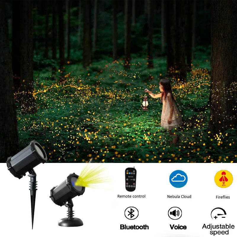 Spectrum Firefly Yellow Laser Projector with Blue LED Cloud & Bluetooth Speaker (SL-55)