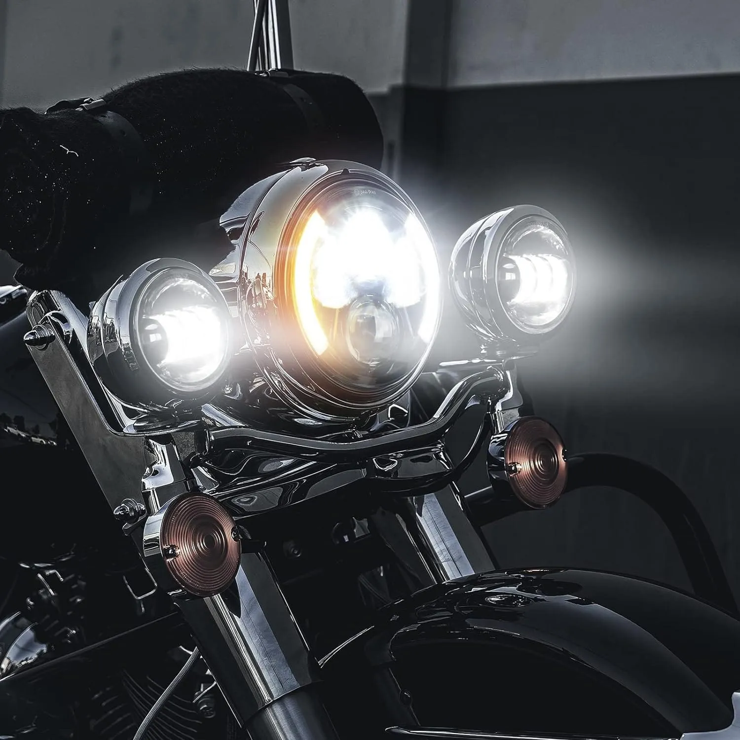 SUPAREE 7 inch LED Motorcycle Headlight with 4.5 inch Fog Light
