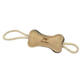 Tall Tails 16" Natural Leather & Wool Bone Tug