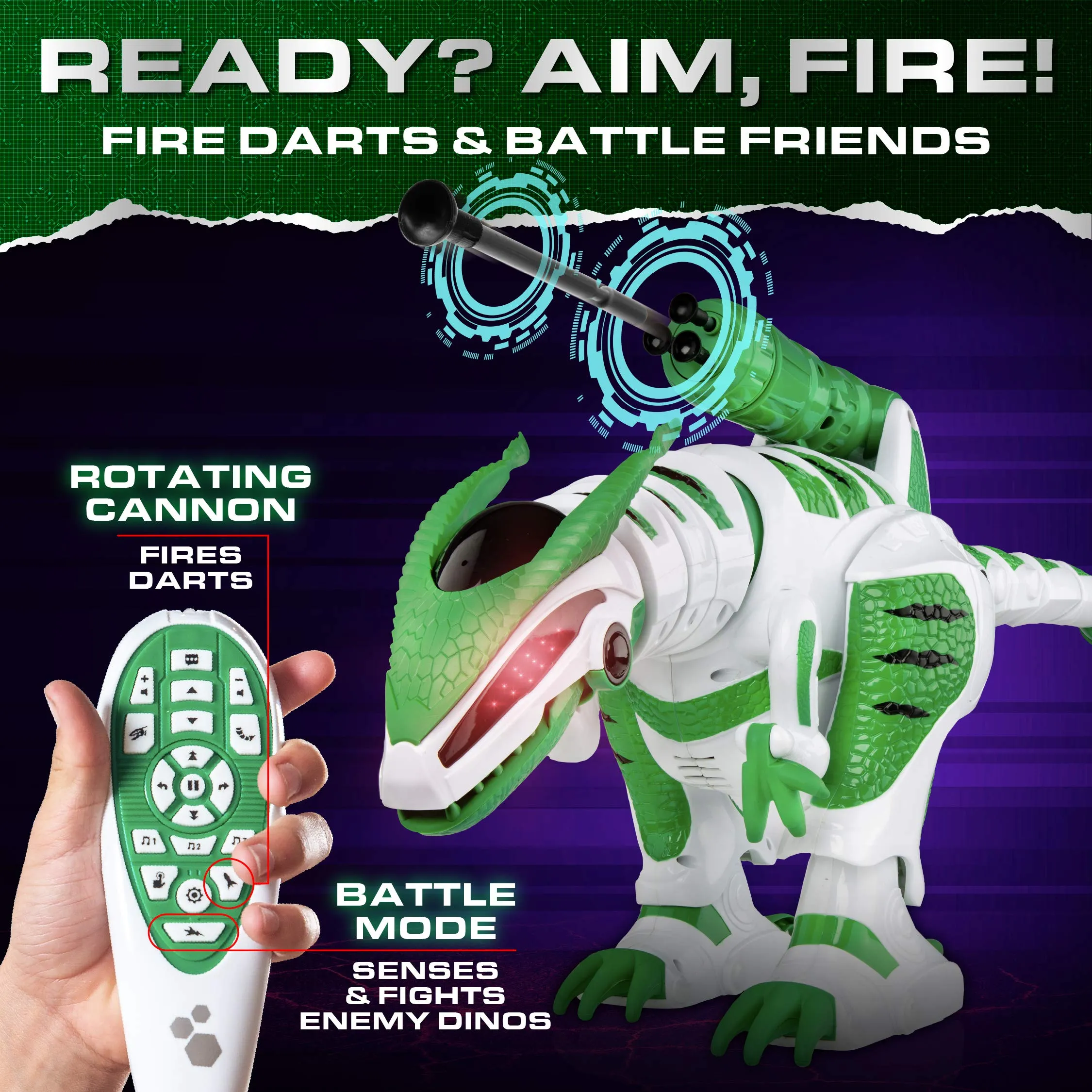 The DinoRover is Your Ultimate Interactive T-Rex Pal! - Remote Control Robot Dinosaur for Kids with Roaring Fun!