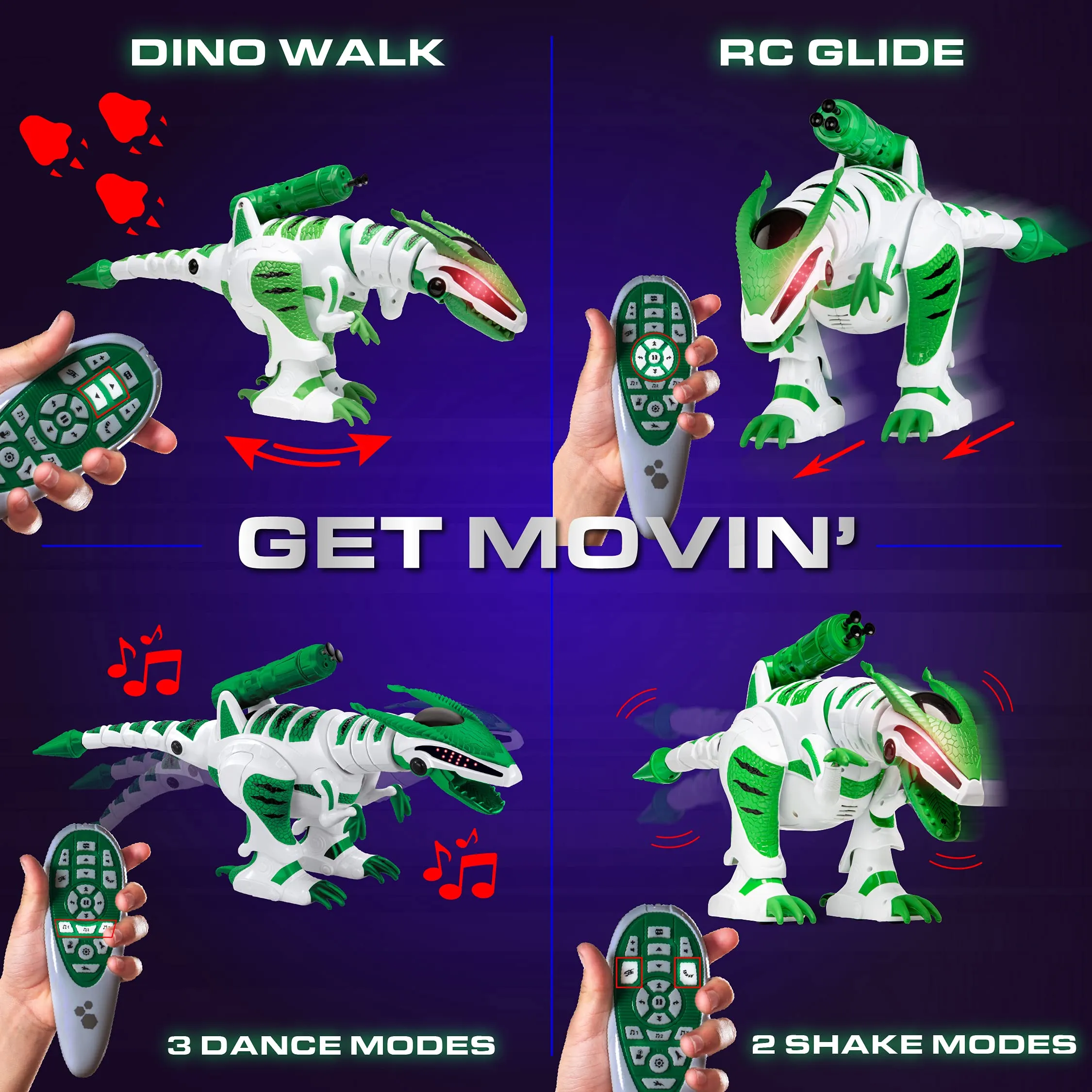 The DinoRover is Your Ultimate Interactive T-Rex Pal! - Remote Control Robot Dinosaur for Kids with Roaring Fun!