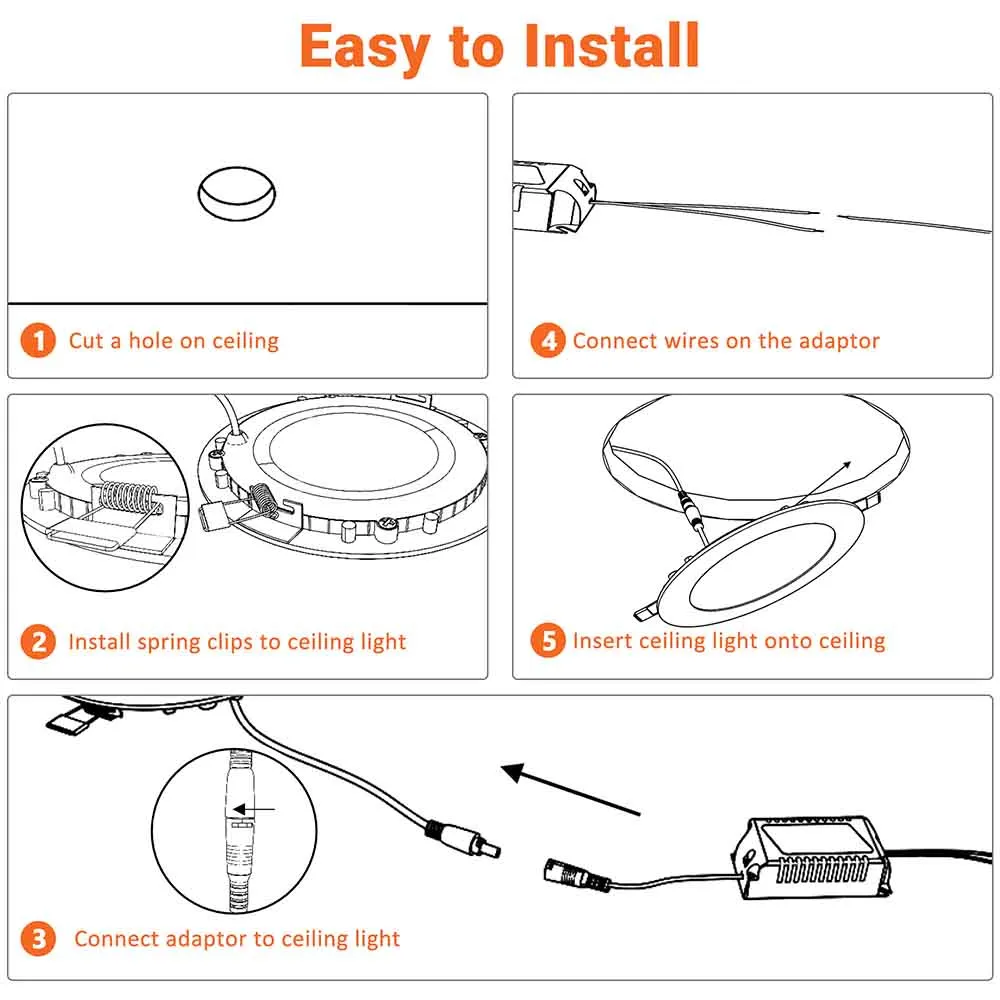 TheLAShop 15W SMD LED Downlight Ceiling Recessed Light Fixture
