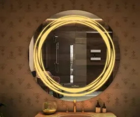 This is a led Mirror with Triple Touch Sensor has Three Lights(Blue,Warm White) and Both Mix and 1st Quality.