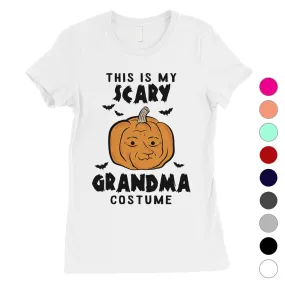 This is My Scary Grandma Costume Pumpkin Halloween Womens T-Shirt