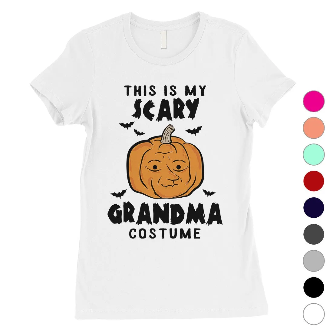 This is My Scary Grandma Costume Pumpkin Halloween Womens T-Shirt